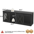thumbnail image 2 of 94.5" XXXL Dog Crate Furniture for 2 Large Dogs, Farmhouse Dog Kennel TV Stand with Sliding Door and Removable Divider, Black, 2 of 6