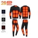 thumbnail image 2 of Conjunto de ropa interior con calefacción eléctrica para invierno, chaqueta de motocicleta, chaqueta autocalentable, pantalones y calzoncillos largos térmicos de polar para hombre, 2 of 5
