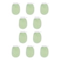 thumbnail image 3 of Seitruly Guante de baño portátil para el hogar, brazo, pierna, pecho, espalda, cuerpo, guantes exfoliantes, herramientas de ducha, accesorios Verde claro 10piezas, 3 of 6
