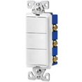 thumbnail image 1 of Cooper Wiring 7729W-SP Decorative Combo 3 Single Switches - White, 1 of 4
