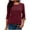 Wine, variant on Back to School Women's Fall Blouses for Work Women's Top Womens 3/4 Sleeve Shirts Womens Blouses Casual Work My Reorder List