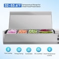 thumbnail image 3 of ROVSUN 25.1QT Refrigerated Condiment Prep Station, Silver, 3 of 8