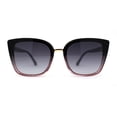 thumbnail image 2 of Iconic Metal Bridge Large Cat Eye Plastic Chic Fashion Sunglasses Black Pink Smoke, 2 of 4