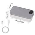thumbnail image 3 of Plastic Heated Lunch Box Wireless USB Rechargeable Heated Lunch Box 900ml Adjustable Temperature Portable Insulated Food Warmer Gray(1Pc) by JASKFLY, 3 of 8