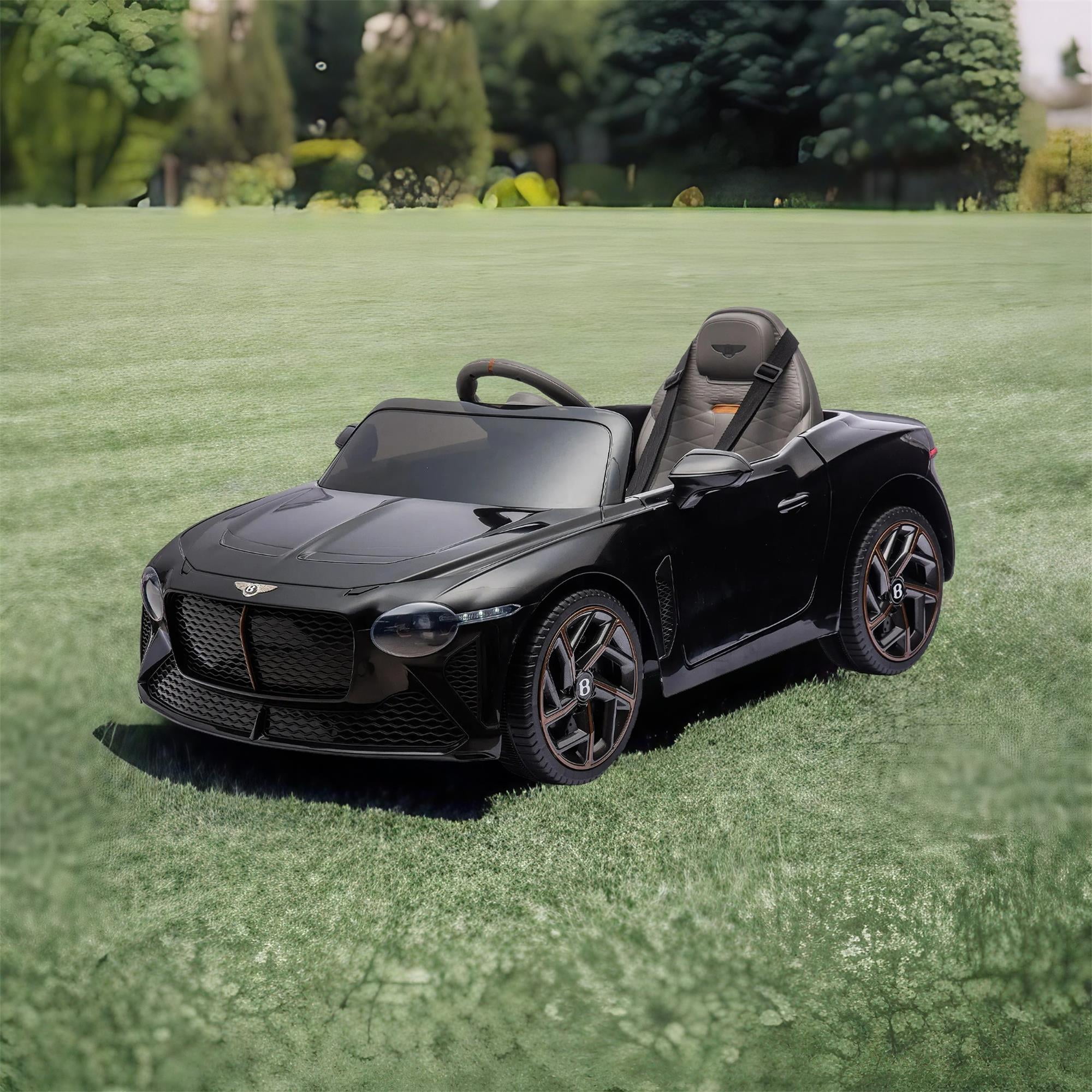CIPACHO Licensed Bentley Mulsanne 12 V Kids Electric Ride On Cars Battery Powered Sports Car Toy, Parents Control, Sound System, Black CIPACHO Licensed Bentley Mulsanne 12 V Kids Electric Ride On Cars Battery Powered Sports Car Toy, Parents Control, Sound System, Black
