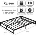 thumbnail image 2 of Lutown-Teen 9 inch Queen Size Bed Frame Heavy Duty Metal Platform Beds with Sturdy Steal Slats，No Box Spring Needed,Easy Assembly, Noise Free, Black, 2 of 6