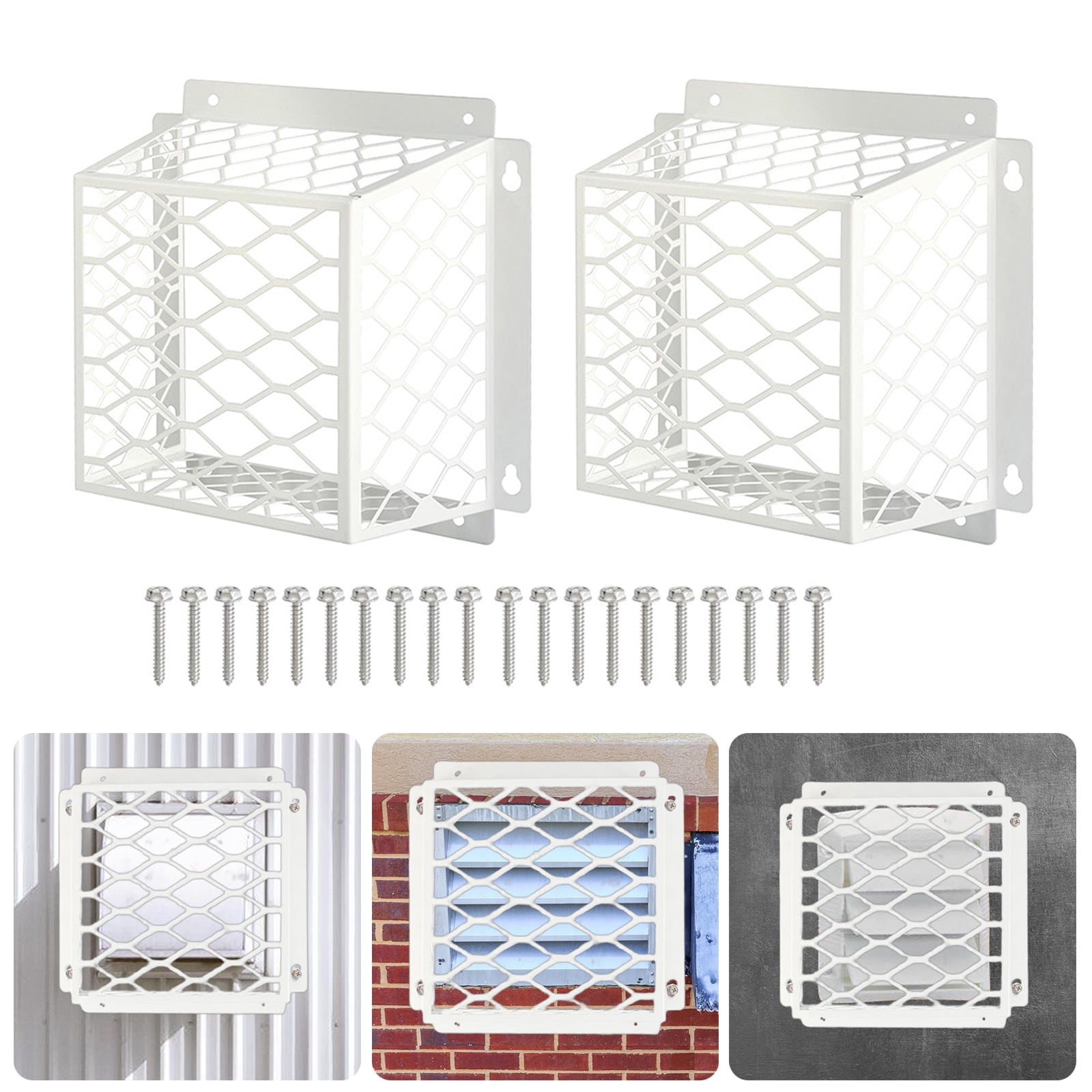 RUISINERY 2pieces Dryer Vents Bird Guard Drying Systems Protector Dryer Vents Covers Guard Carbon Steel Ventilation Bird Cage Endurin