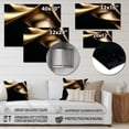 thumbnail image 4 of Designart "Surreal Tides in Gold and Black I" Fractals Metal Wall Decor, 4 of 5