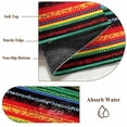 thumbnail image 6 of Round Rugs 4Ft, Mexico Striped Round Area Rug Washable Indoor Throw Carpet, Red Blue Green Rainbow Colored Stripes Soft Non Slip Circle Rug for Kitchen Nursery Room Home Decor Aesthetic, 6 of 8