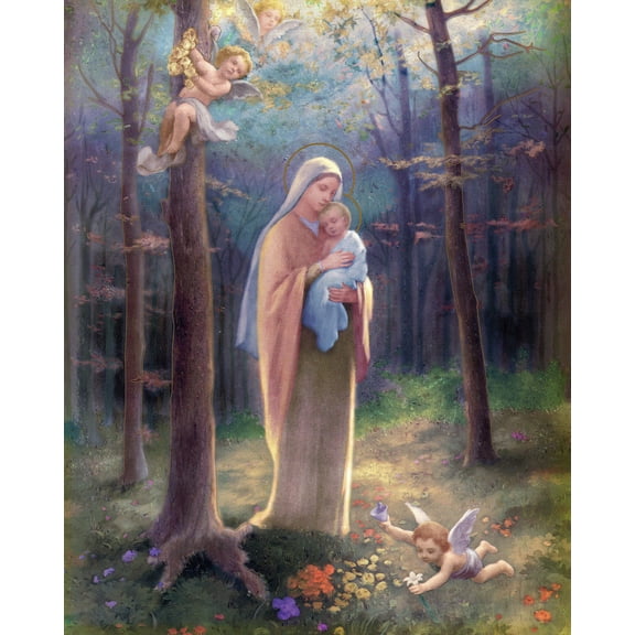 Catholic print picture - MADONA & CHILD 16 - 8" x 10" ready to be framed