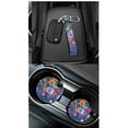 thumbnail image 5 of Garronmavis 15pcs Bohemian Flower Automobile Interior Sets Car Front and Rear Seat Cover Steering Wheel Cover Seat Belt Cover Coasters Rearview Mirror Cover Car Garbage Can, 5 of 7