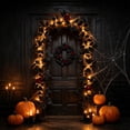 thumbnail image 4 of Halloween Artificial Black Garland With Red Rose,Gothic Burgundy Floral Leaf Vines Garland, Halloween Wedding Decor Indoor Outdoor Party Wall Mantel Hanging Decorations, 4 of 6