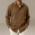 thumbnail image 2 of jjayotai Mens Button down Shirt Casual Untucked Shirts Long Sleeve Dress Shirt with Pocket, 2 of 6