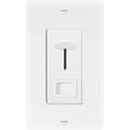 thumbnail image 1 of LED Dimmer Electrical Light Switch - 3-Way/Single Pole Use, 600 Watt Max, LED and Incandescent Compatible for Dimmable Home Lighting Needs, Wall Plate Cover Included - White, 1 of 6