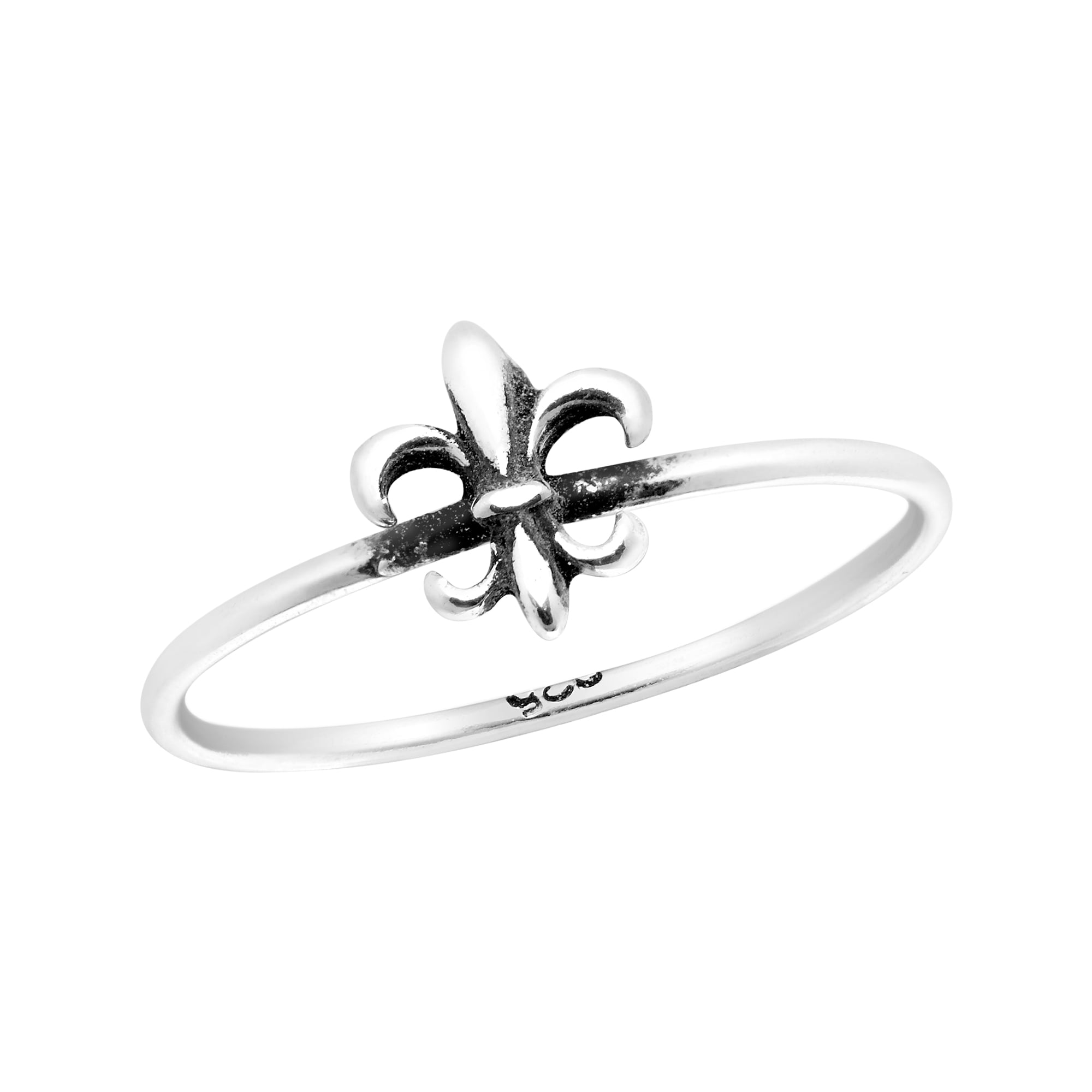 AeraVida Beautifully Simple Fleur-De-Lis Flower of the Lilly Purity and Royalty Symbol Sterling Silver Ring Historic Fashion Icon Casual Unisex Jewelry Gifts | Gift for Women Ring -8