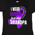 thumbnail image 4 of Inktastic I Wear Purple for My Grandpa Pancreatic Cancer Awareness Boys or Girls Baby Bodysuit, 4 of 5