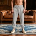thumbnail image 2 of Aezemi Men Loose Fit Jogger Pants Drawstring Workout Pull on Elastic Waist Casual Workout Pants with Pockets Outdoor Summer Spring Sports Comfy Baggy Trousers S, 2 of 6