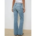 thumbnail image 6 of Women'S Ultra-Low Flare Stretch Jeans Light Blue S, 6 of 7