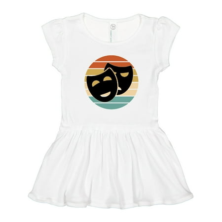 

Inktastic Theater Masks Acting Retro Sunset Girls Toddler Dress