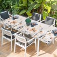 thumbnail image 2 of Spring Summer Wildflowers Table Cloths for 8 Foot Rectangle Tables, Farmhouse Retro Floral Botanical Patio Waterproof Elastic Fitted Tablecloths, Washable Rectangular Table Cover for Camping, 2 of 8