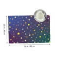 thumbnail image 3 of DouZhe Polyester Set de 4 Sets de Table, Coloré Étoiles Lune Ciel Motif Résistant à la Chaleur Place Mats pour Table à Manger, 12 "x 18", 3 of 6