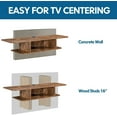 2 Tier Modern Floating TV Stand Wall Mounted Entertainment Center