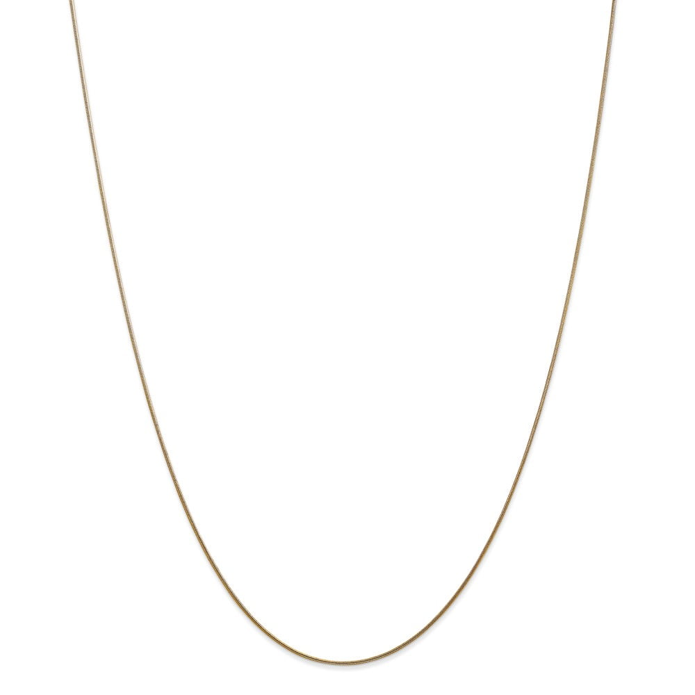 Real 14kt Yellow Gold .8mm Round Snake 