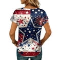 thumbnail image 5 of Enjoytime 4Th Of July Womens Summer Tops Printed Crewneck Short Sleeve T-Shirt Loose Casual Graphic Tee, 5 of 5