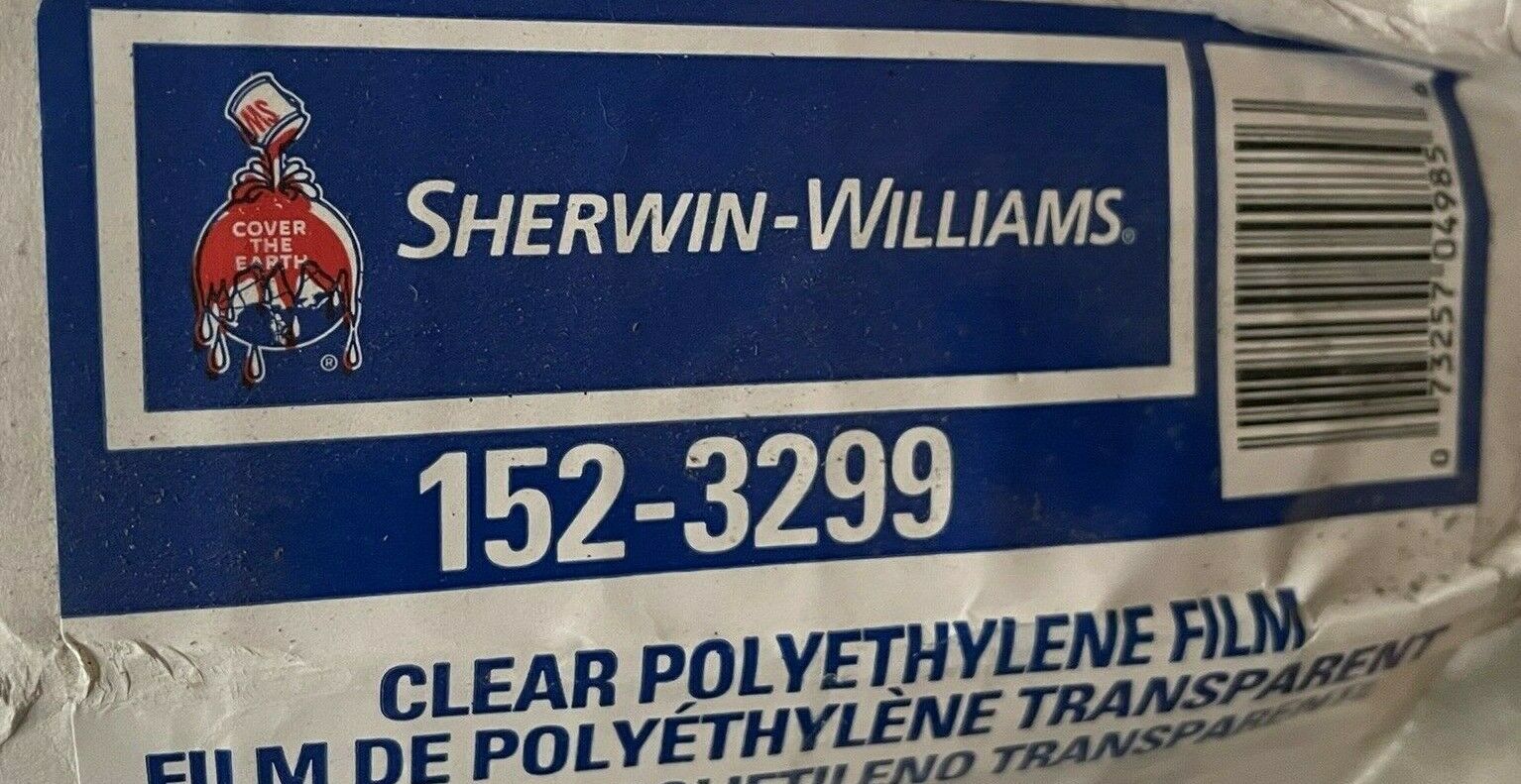 (2) SHERWINWILLIAMS Clear Plastic Sheeting 4800 SQ FT