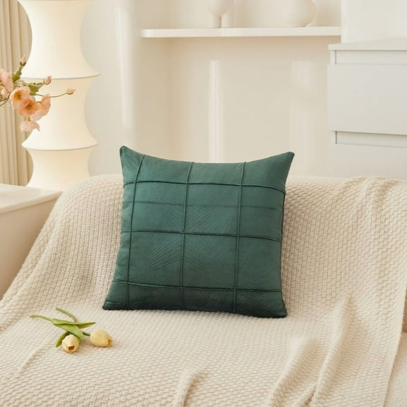 XmhyTop Decorative Pillow, Bed Throw Pillows 45*45CM, Dark green ordinary Throw Pillow with Soft Plush Cover & Polyester Filling, 1 Piece for Home Decor, Comfortable & Elegant