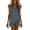 Gray, variant on Women Summer Shorts Rompers Short Sleeve Button Down Romper V Neck Wide Leg Jumpsuit