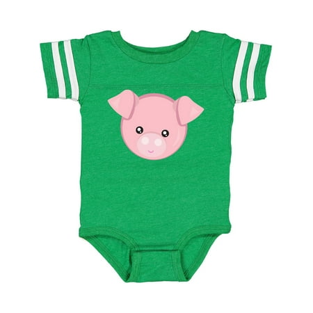 

Inktastic Cute Pig Little Pig Pig Head Pink Pig Gift Baby Boy or Baby Girl Bodysuit