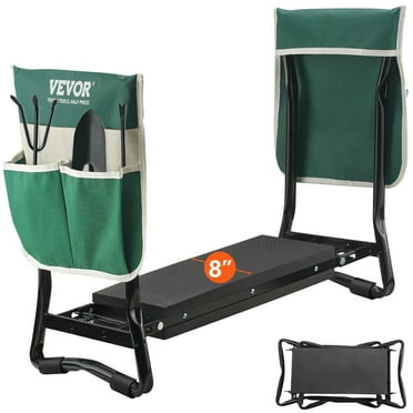 BENTISM Garden Kneeler and Seat, 8" EVA Wide Pad, 330 lbs Load Capacity Foldable Garden Stool, Kneeling Bench for Gardening with Tool Bag, Gifts