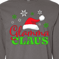 thumbnail image 4 of Inktastic Glamma Claus with Christmas Santa Hat and Snowflakes Long Sleeve T-Shirt, 4 of 5