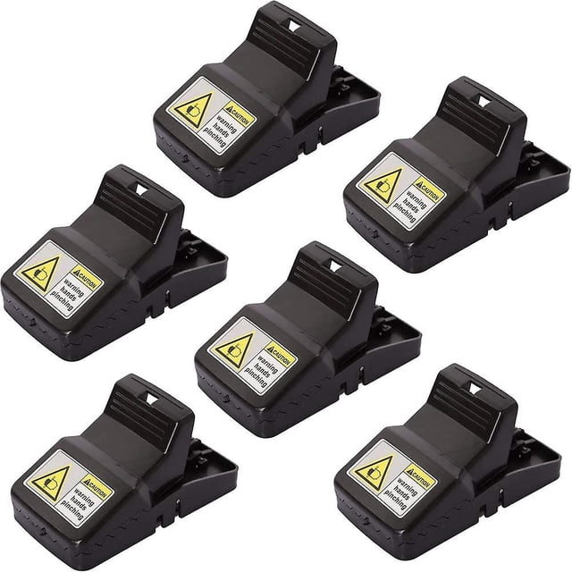 Paquete de 6 trampas para ratones, trampa para ratones pequeña reutilizable y ardilla para interiores y exteriores, trampa para ratones con
