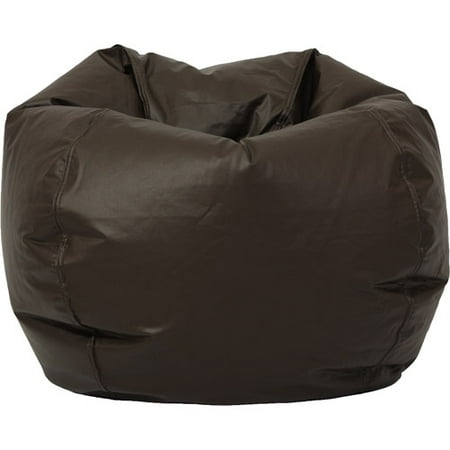 Vinyl Bean Bag Chair, Brown