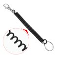 thumbnail image 3 of Uxcell Spiral Retractable Spring Coil Keychain Stretch Cord Key Ring for Keys Wallet Cellphone Black, 3 of 5