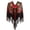 Black, variant on Printed Fringe Scarf Women's Lightweight Stole For Casual Or Formal Wear