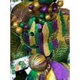 thumbnail image 2 of Mardi Gras Wreath, Mardi Gras Decor, Fat Tuesday Celebration, 2 of 4