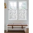 thumbnail image 2 of Green Beige Spring Floral 2 Panel Kitchen Curtains for Small Windows, Luxury Botanical Summer Bathroom Tier Curtain, Short Window Treatment for Bedroom/Living Room 55"x24", 2 of 6