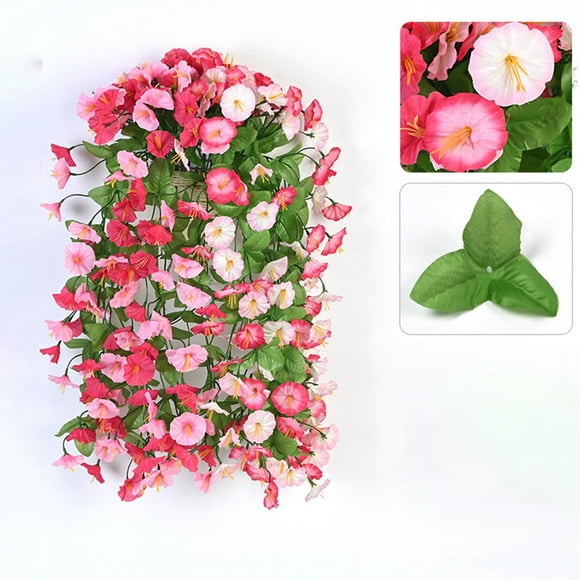 Guirnalda de rosas artificiales colgantes para decoración de paredes: guirnalda de flores artificiales para sala de estar, techo, tapicería de conductos y decoración de interiores con envoltura de