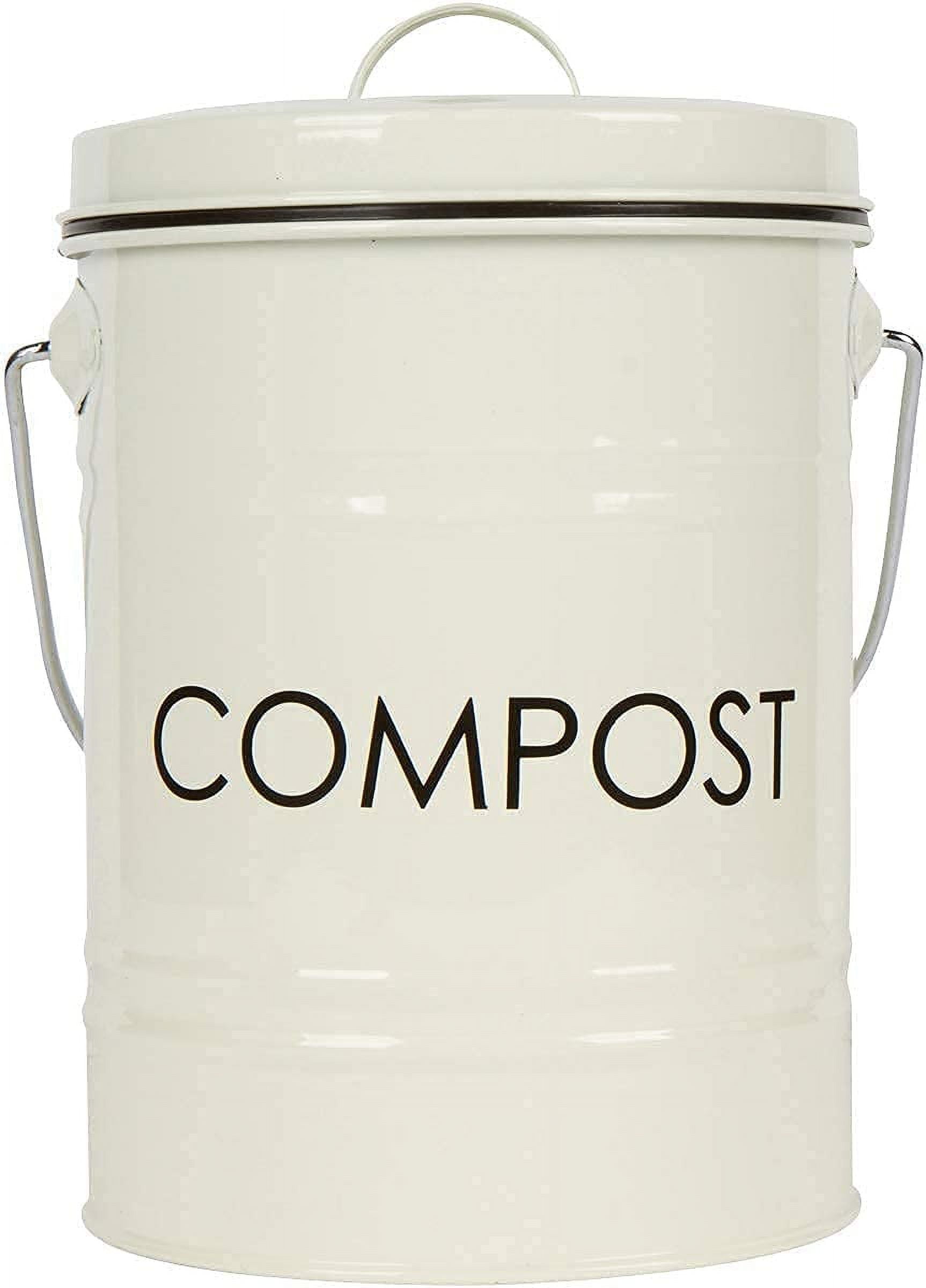 Countertop Compost Bin - Kitchen compost bin with EZ-No Lock Lid, Plas –  Cooler Kitchen