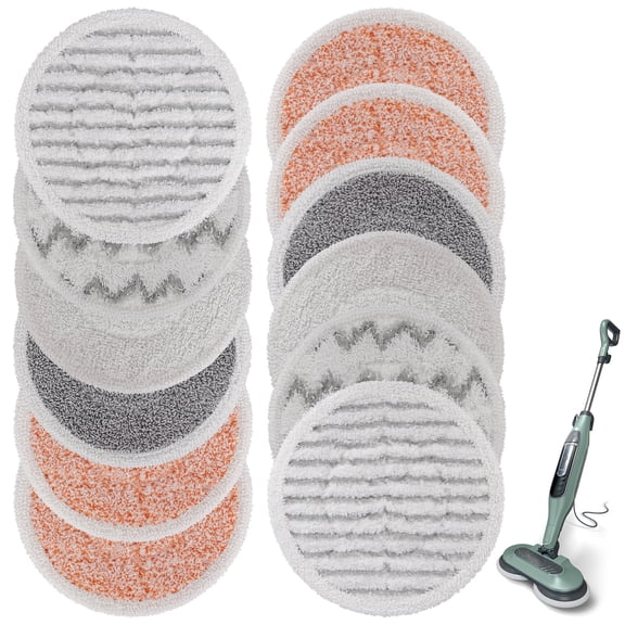 S7 001 Replacement Steam Mop Pads: 12 Pack Spin Mop Refills Compatible with sh-ark S7201 S8201 S8001 S7001 S7000AMZ Steam and Scrub Pads - Hard Floor Steam Mop Washable Pads S7000 S7001TGT S7000C
