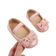 thumbnail image 5 of Baby Sweetie Infant Baby Girls Mary Jane Flats Non-Slip Sole PU Leather Bowknot Princess Wedding Dress Shoes, 5 of 6
