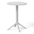 thumbnail image 3 of WestinTrends Playa 23.5" Outdoor Polypropylene Resin Round Patio Bistro Dining Table for 2, Gray, 3 of 6