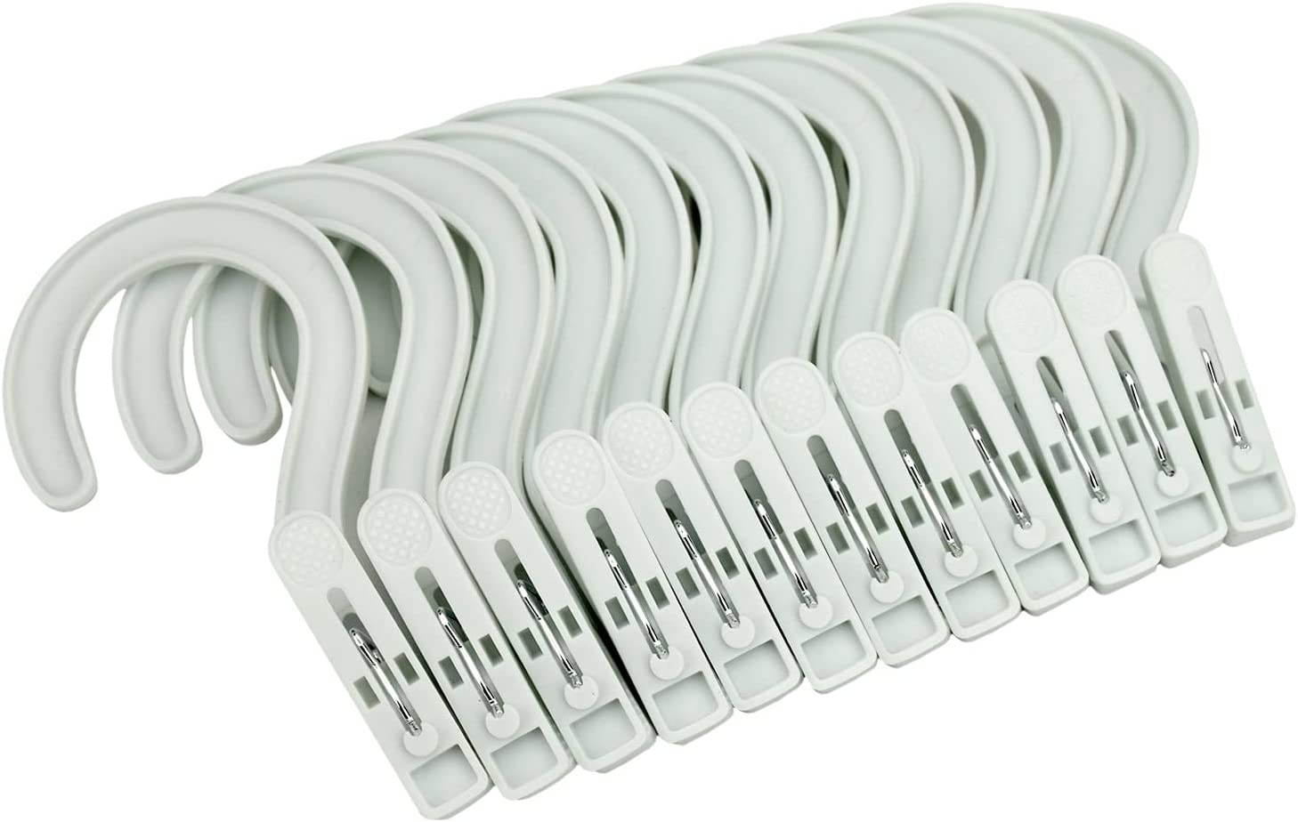 Auntwhale 20-Pack Stainless Steel Laundry Hooks | Portable Clothes Clips For Travel & Home | Strong Grip - View #3