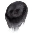 thumbnail image 6 of Toupee for Men Fine French Lace with PU Around Mens Breathable Male Hair Prosthesis 120% Density Real Human Hair Replacement System( #1B), 6 of 6