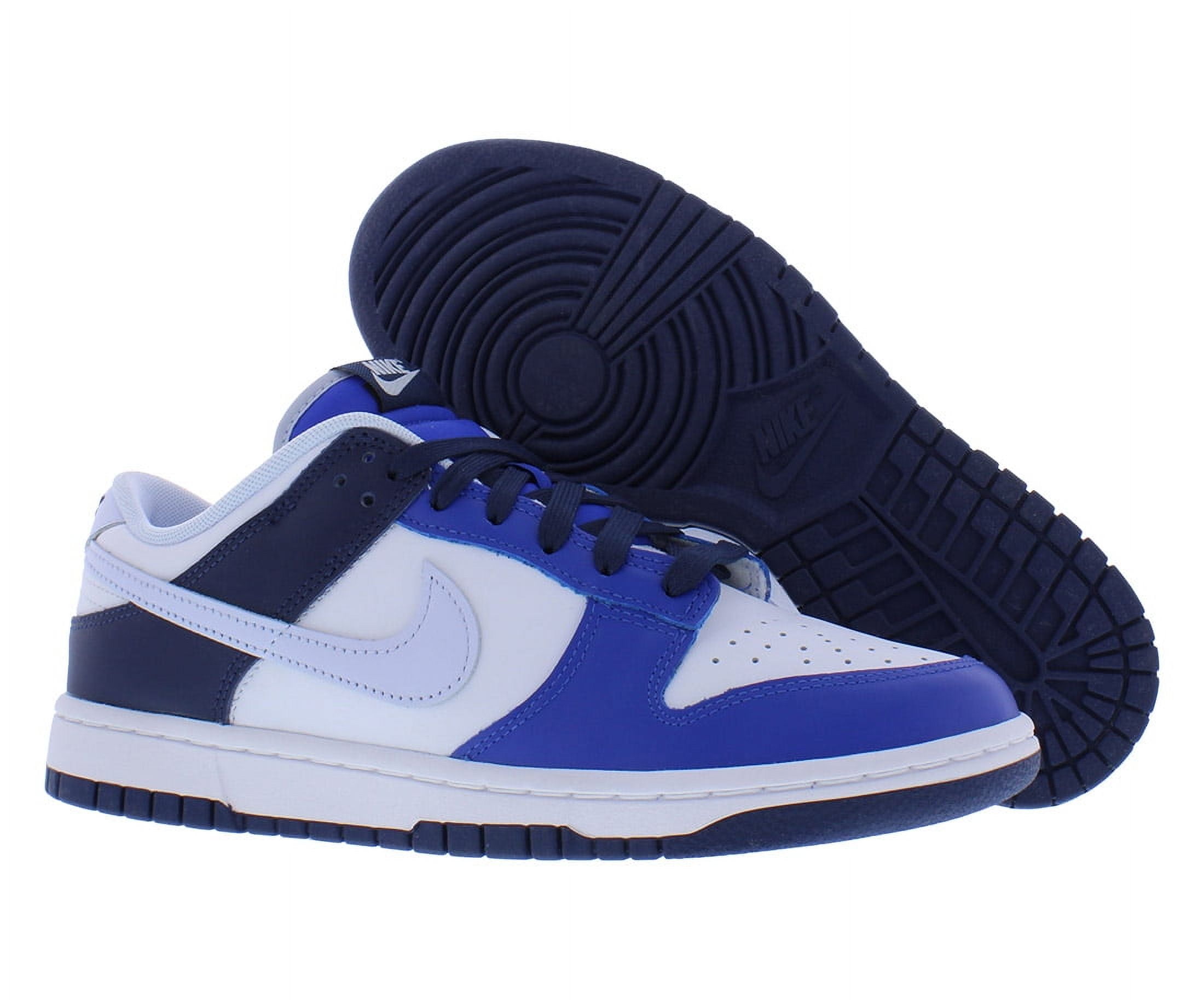 Men's Nike Dunk Low White/Football Grey-Game Royal (FQ8826 100) - 12