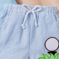 thumbnail image 6 of mgoYE Back to School Toddler Baby Boy Outfit 12 18 24 Months 2T 3T 4T Embroidery T Shirt and Shorts Set First Day of Preschool Kindergarten Clothes(Blue,18-24 Months), 6 of 8