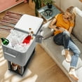 thumbnail image 4 of SamyoHome 80QT Rolling Party Iron Spray Cooler Cart Ice Bee Chest Patio Warm Shelf, 4 of 7